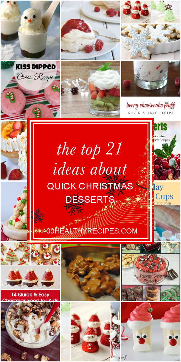 The top 21 Ideas About Quick Christmas Desserts – Best Diet and Healthy